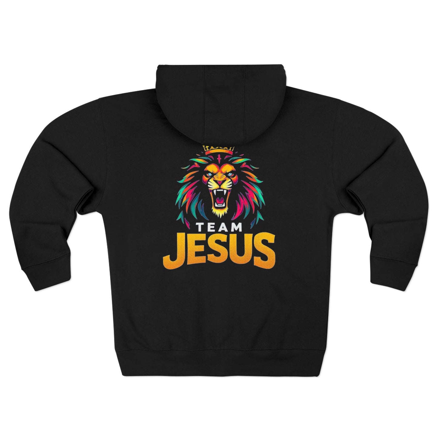 Lion of Judah Jesus Unisex Zip Hoodie, Perfect for Faith and Inspiration, Christian Apparel, Gifts for Believers, Casual & Cozy Sweater