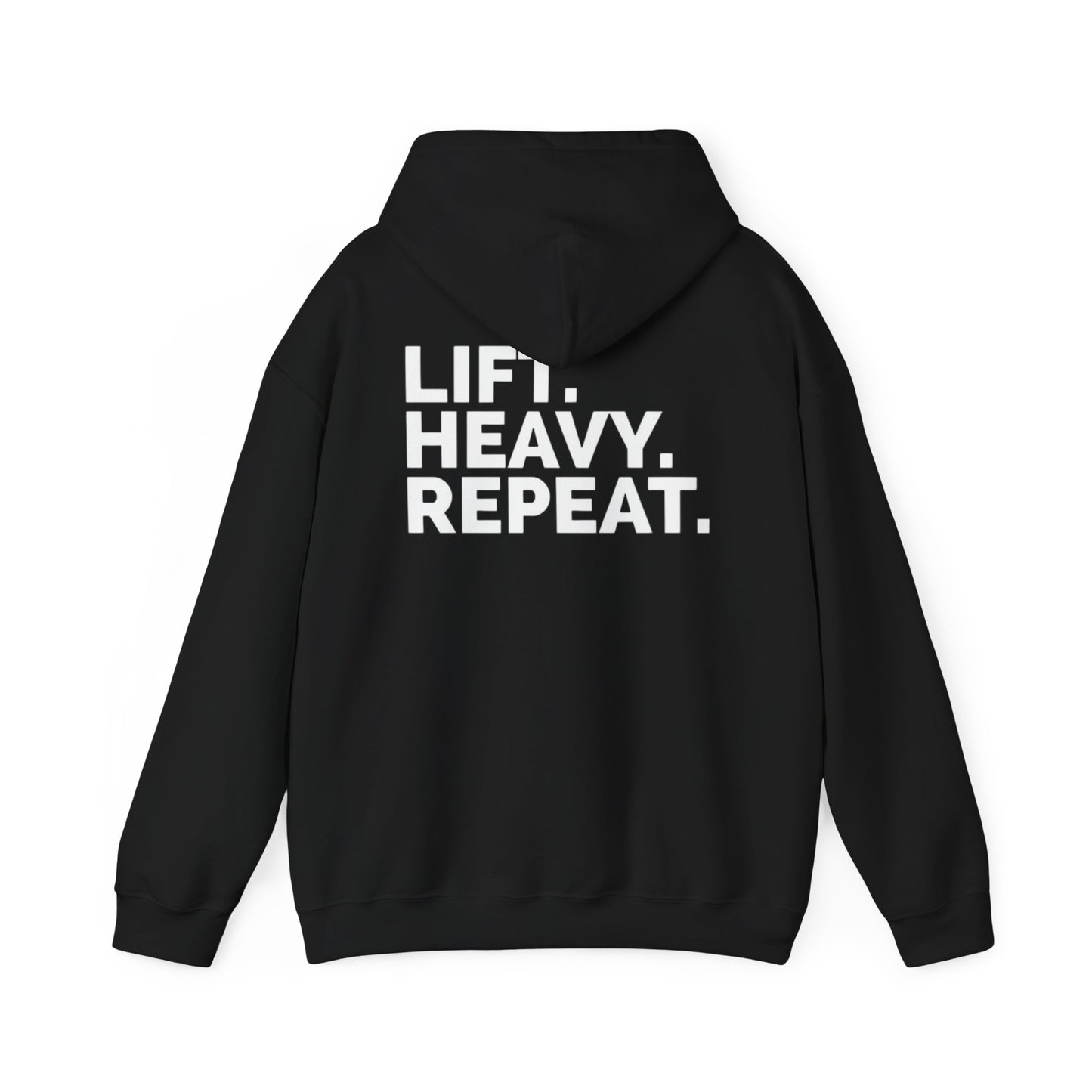 Lift Heavy Repeat Hoodie - Unisex Sweatshirt, Gym Wear, Fitness Apparel, Motivational Clothing, Workout Outfit