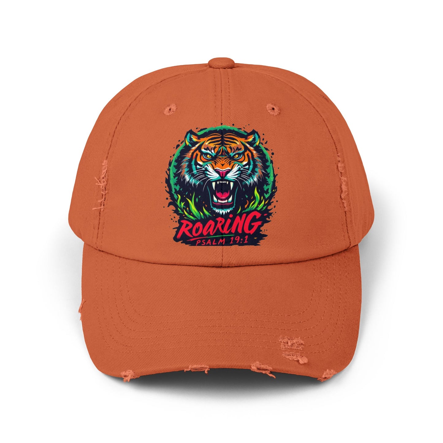 Roaring Tiger Distressed Cap