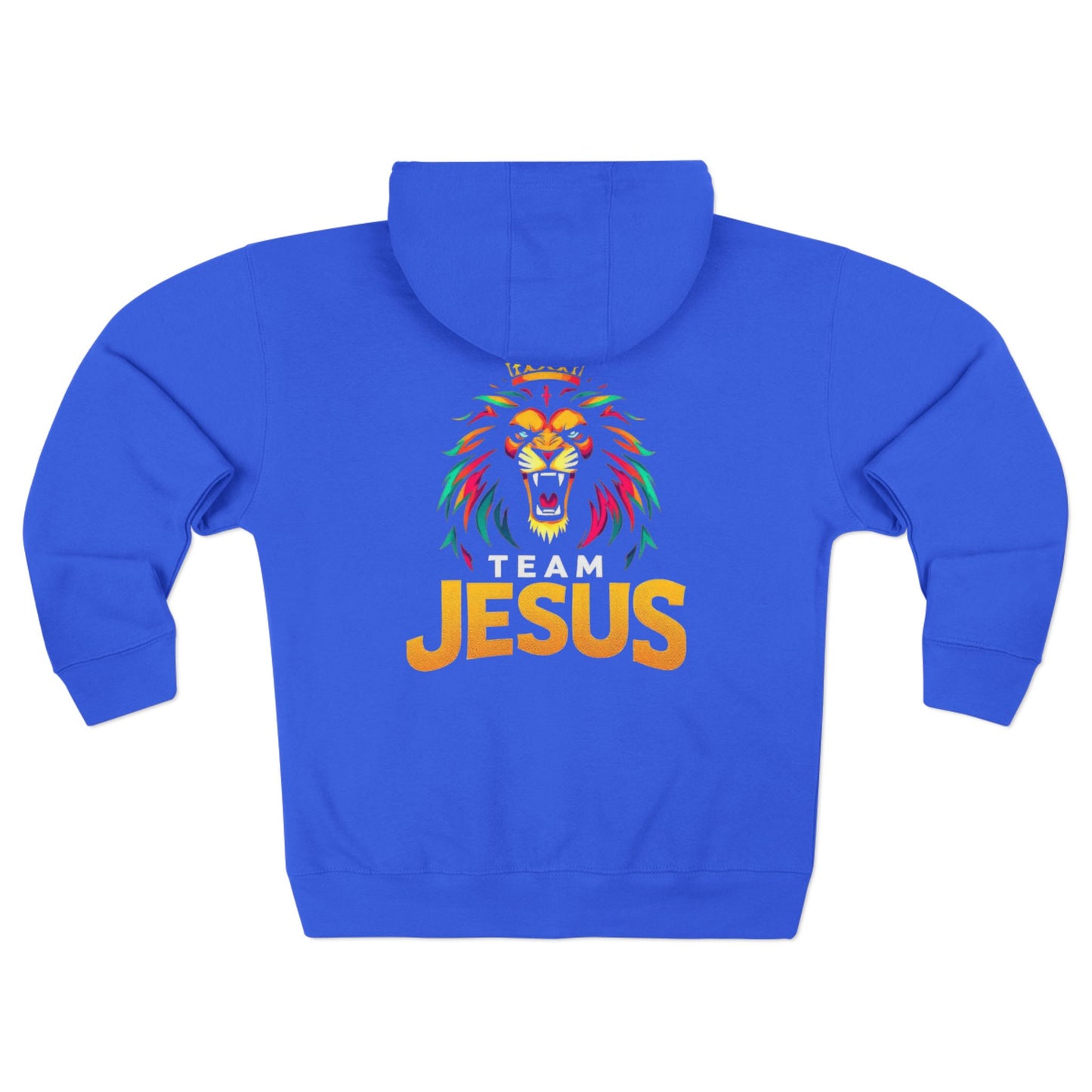 Lion of Judah Jesus Unisex Zip Hoodie, Perfect for Faith and Inspiration, Christian Apparel, Gifts for Believers, Casual & Cozy Sweater