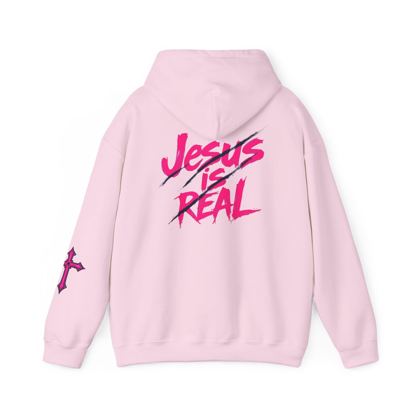 Bold Faith Hooded Sweatshirt with Lion Design, Unisex Hoodie for Spiritual Wear, Christian Gift, Casual Streetwear, Jesus is REAL