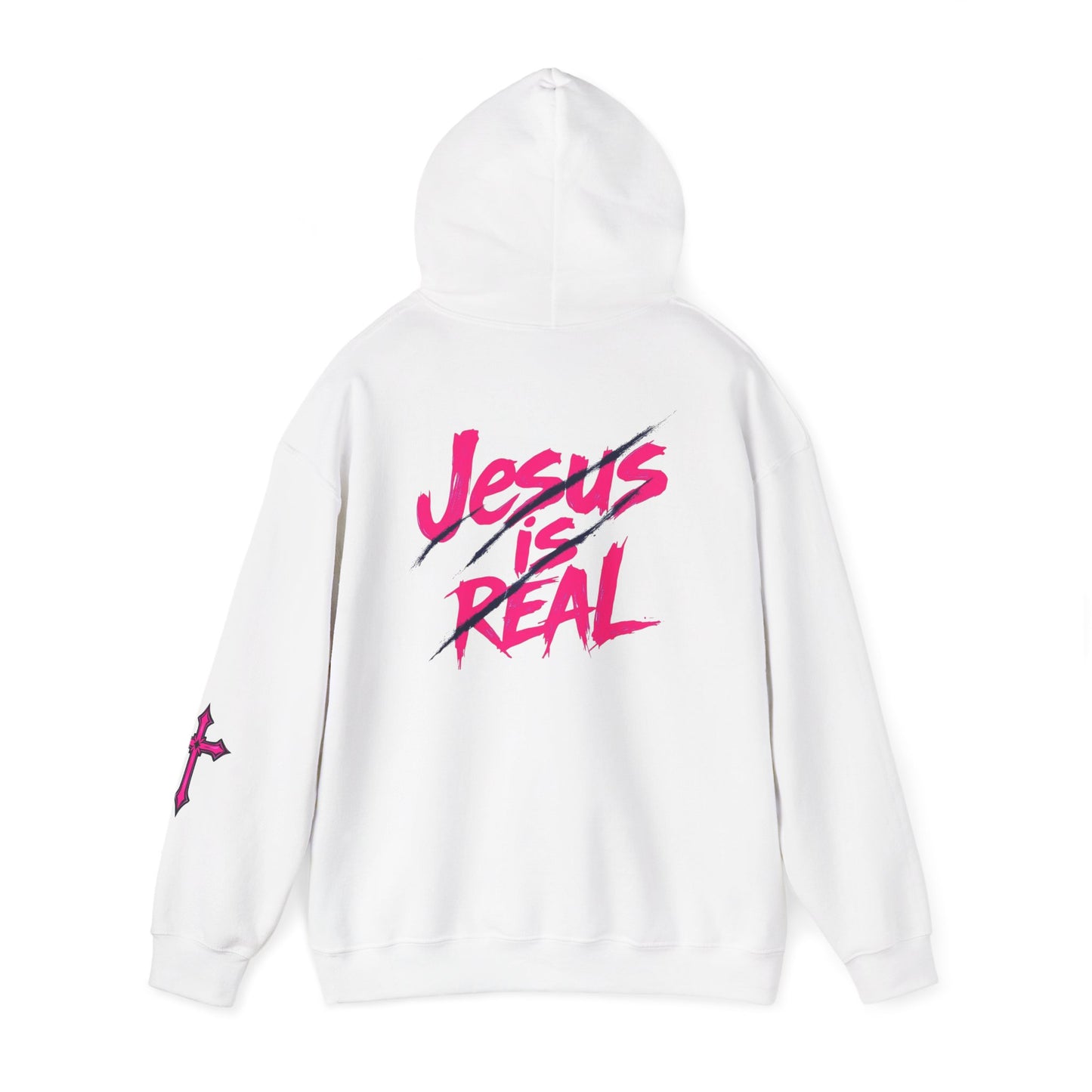 Bold Faith Hooded Sweatshirt with Lion Design, Unisex Hoodie for Spiritual Wear, Christian Gift, Casual Streetwear, Jesus is REAL