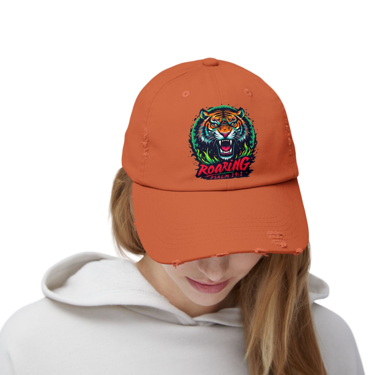 Roaring Tiger Distressed Cap
