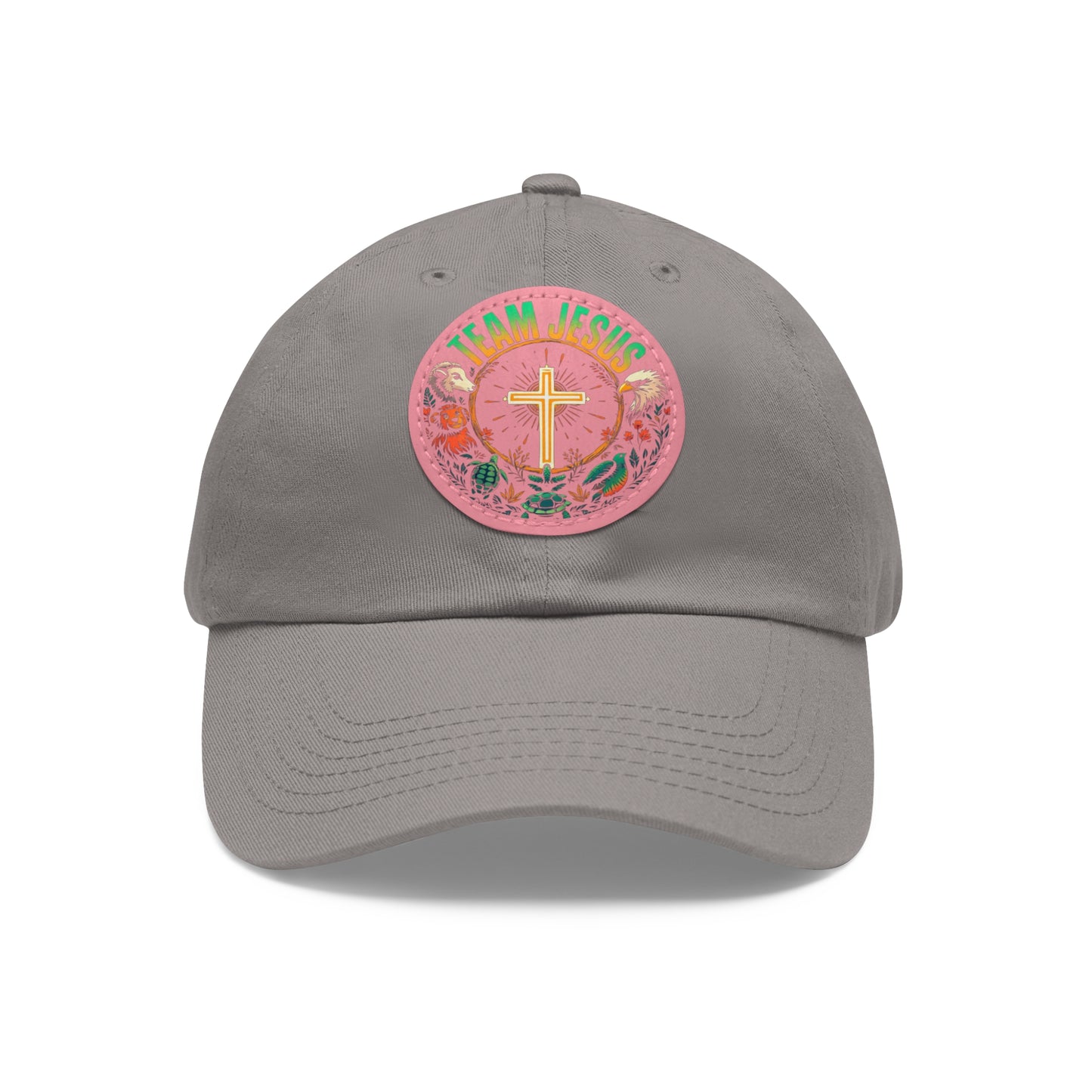 Team Jesus Hat with Leather Patch, Faith-Based Hat, Christian Gift, Casual Wear, Outdoor Activities, Religious Apparel