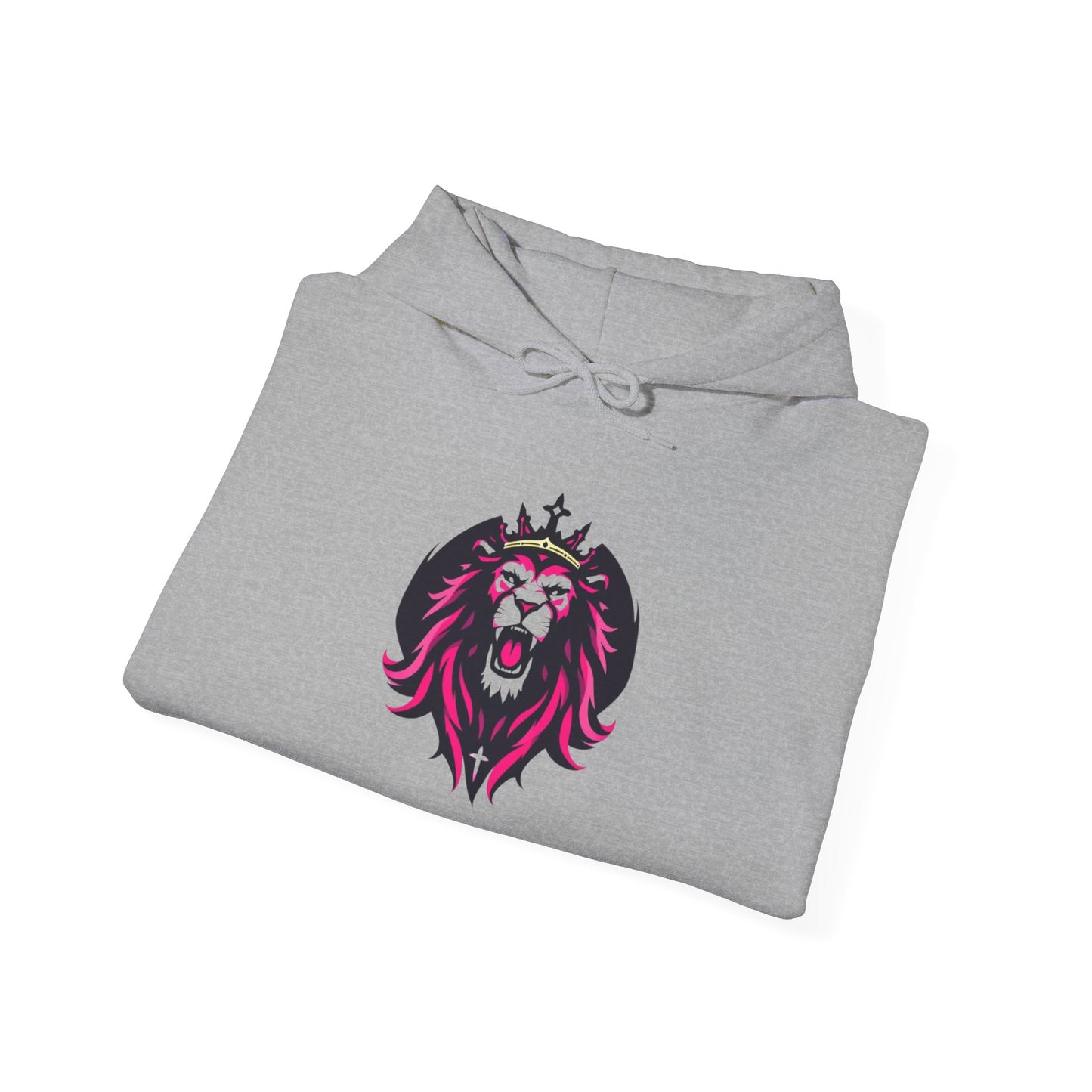 Bold Faith Hooded Sweatshirt with Lion Design, Unisex Hoodie for Spiritual Wear, Christian Gift, Casual Streetwear, Jesus is REAL