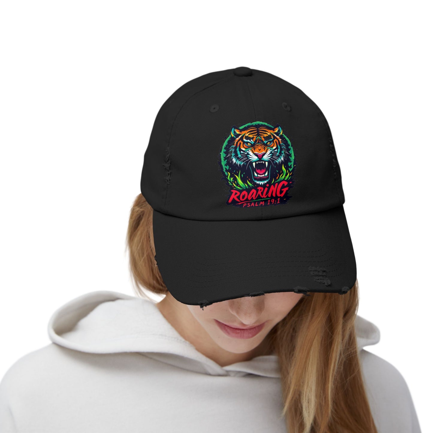 Roaring Tiger Distressed Cap