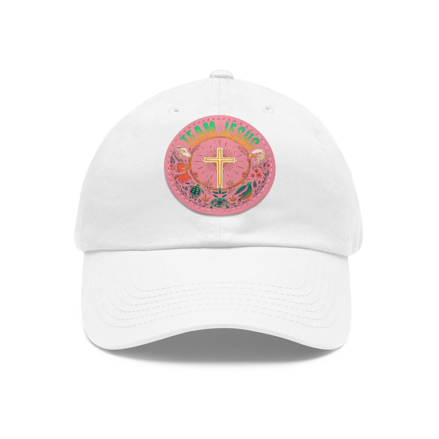 Team Jesus Hat with Leather Patch, Faith-Based Hat, Christian Gift, Casual Wear, Outdoor Activities, Religious Apparel
