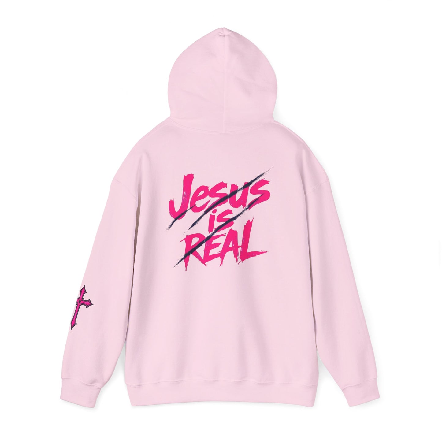 Bold Faith Hooded Sweatshirt with Lion Design, Unisex Hoodie for Spiritual Wear, Christian Gift, Casual Streetwear, Jesus is REAL