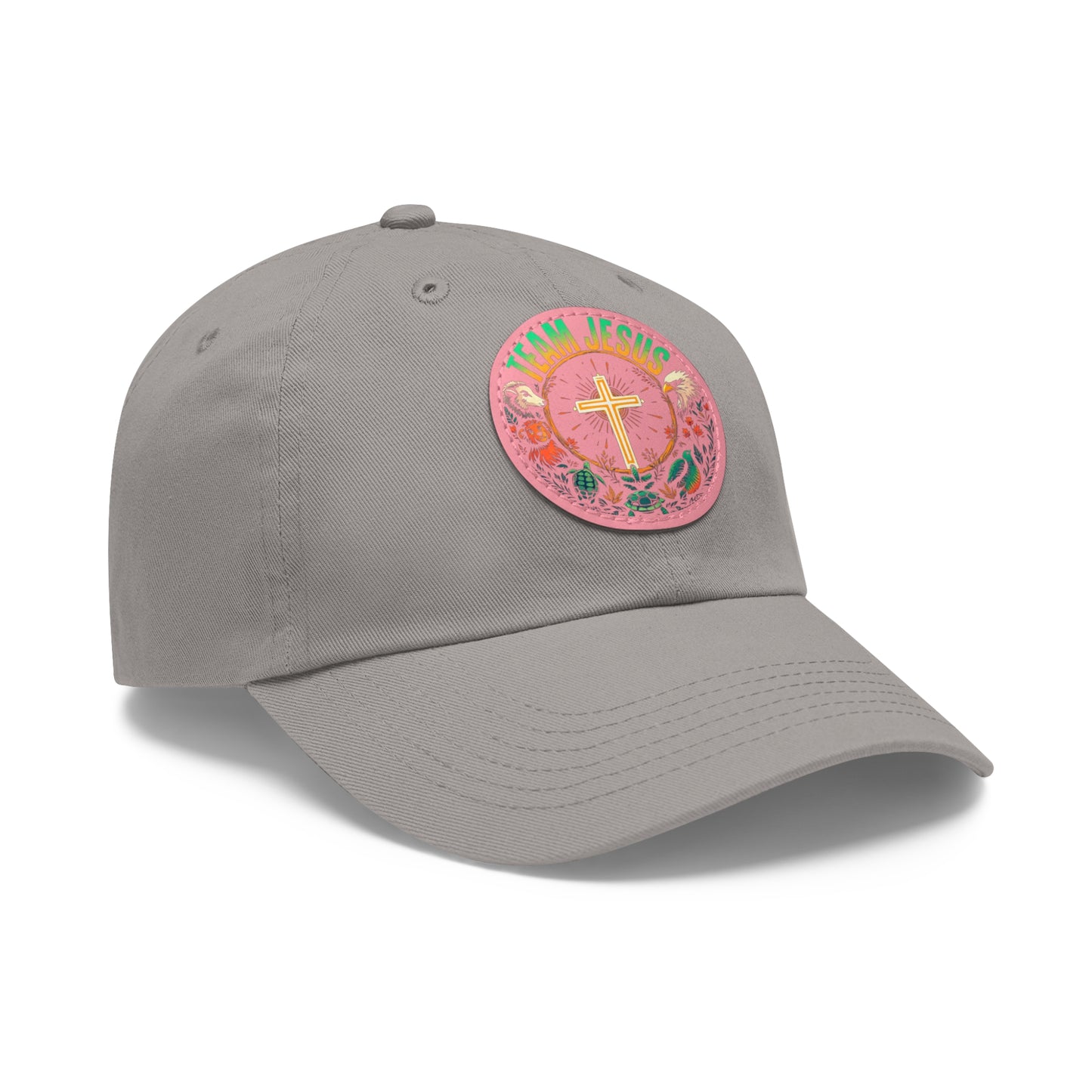 Team Jesus Hat with Leather Patch, Faith-Based Hat, Christian Gift, Casual Wear, Outdoor Activities, Religious Apparel