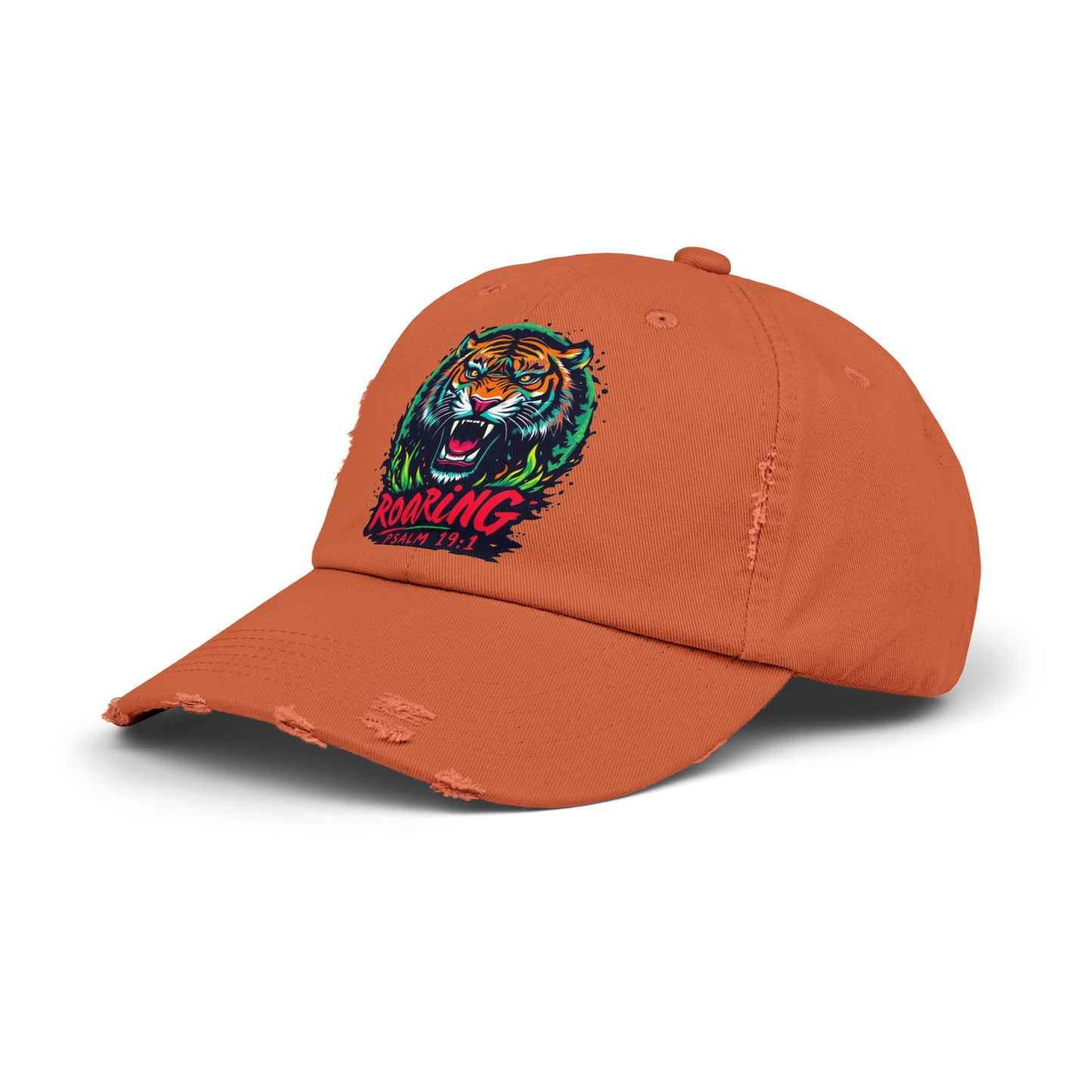 Roaring Tiger Distressed Cap