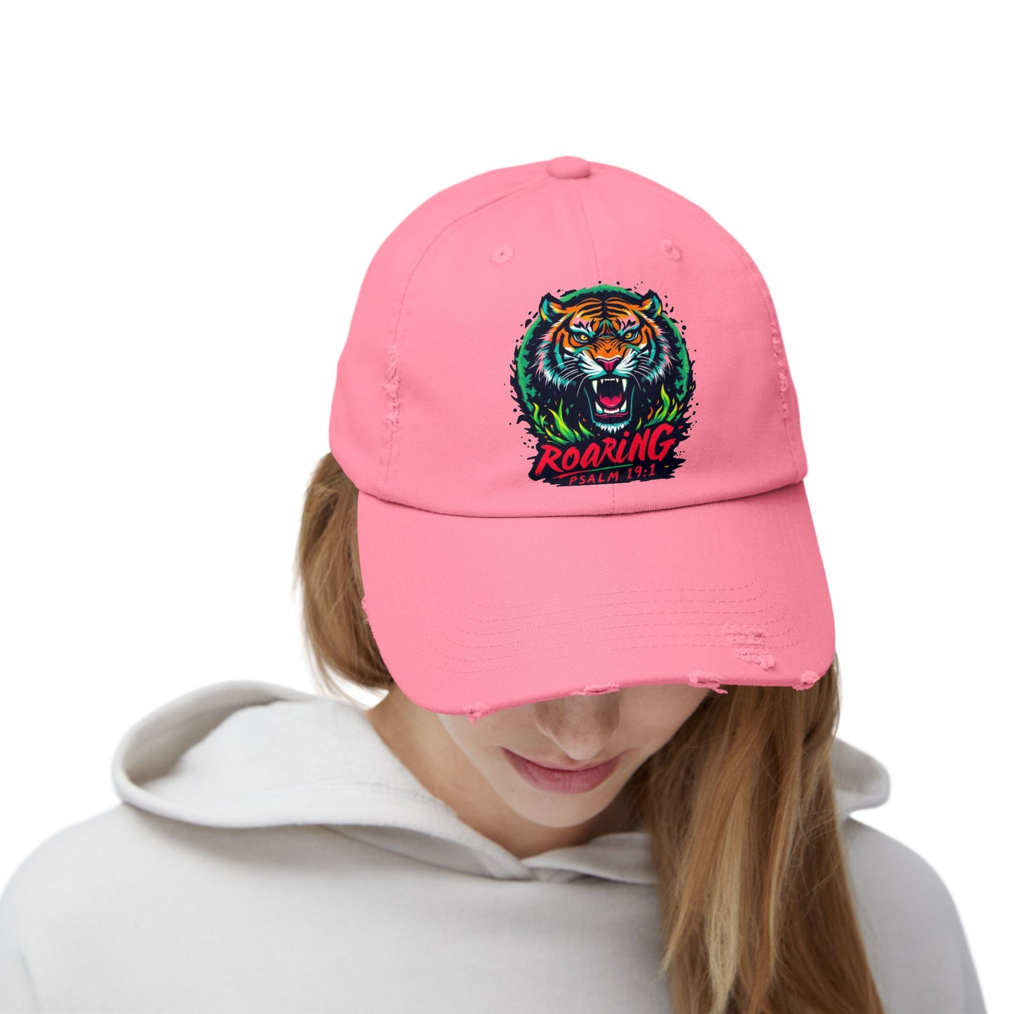 Roaring Tiger Distressed Cap