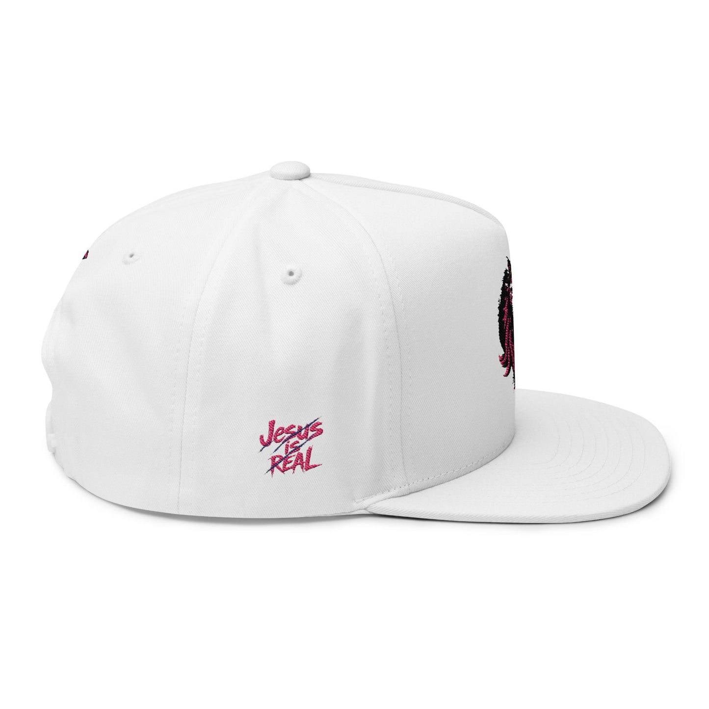 Embroidered Flat Bill Cap - Jesus is Real Ladies Hat