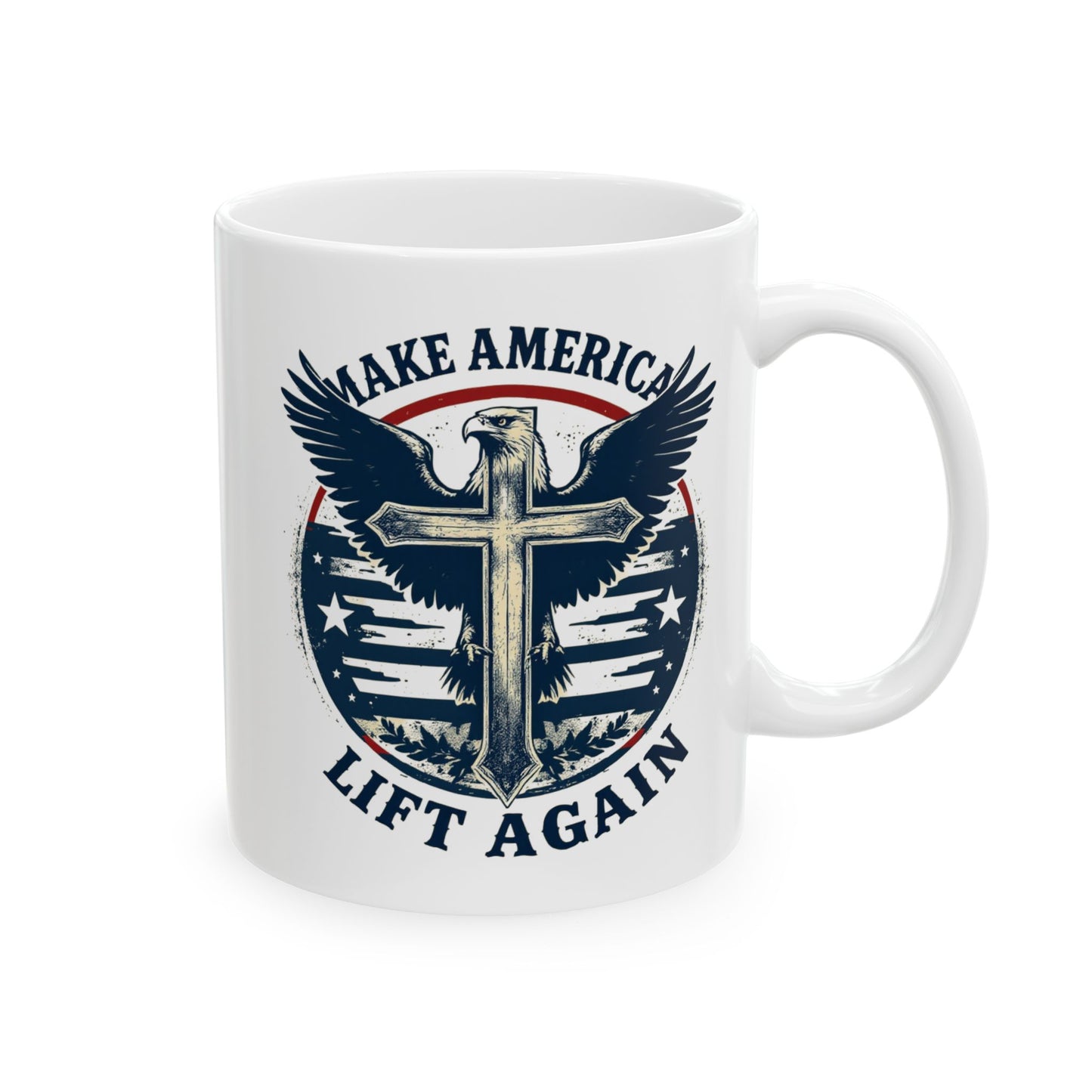 Patriotic Kiss Ceramic Mug