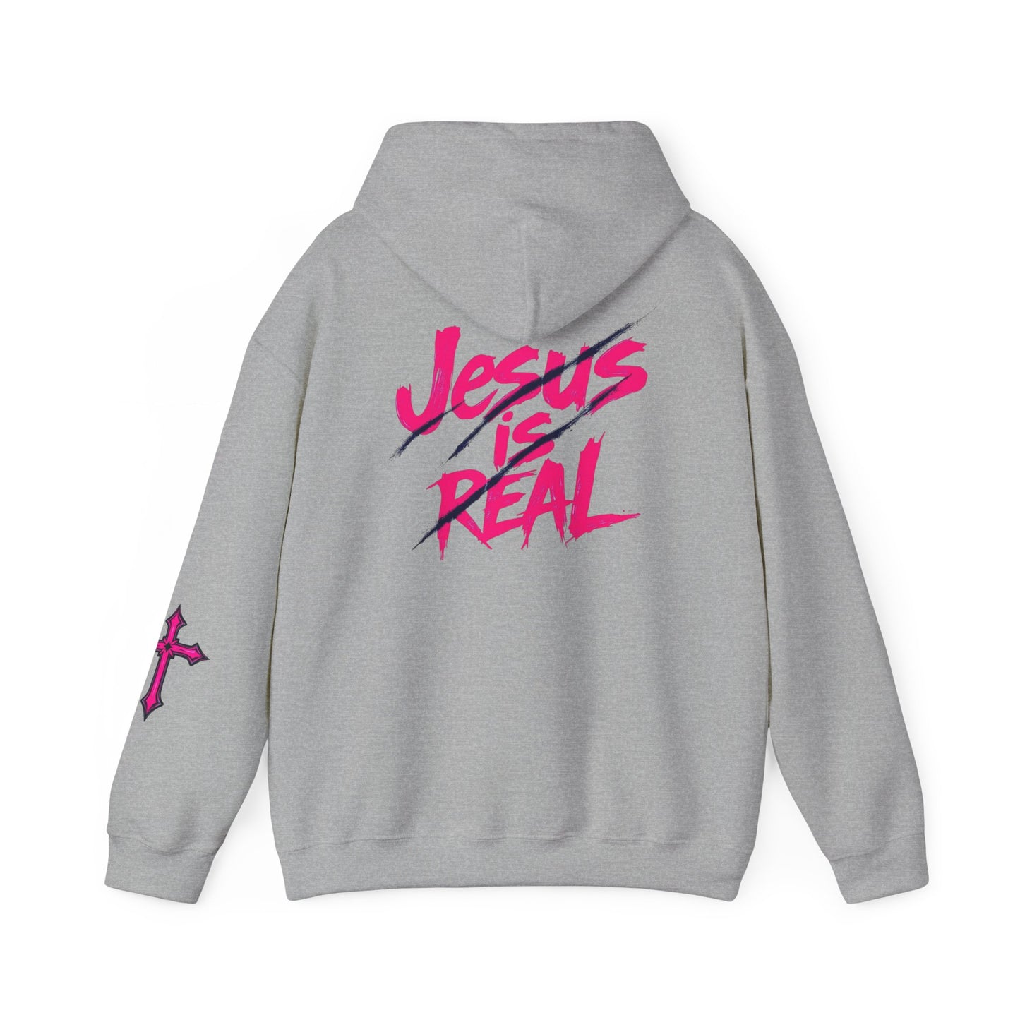 Bold Faith Hooded Sweatshirt with Lion Design, Unisex Hoodie for Spiritual Wear, Christian Gift, Casual Streetwear, Jesus is REAL