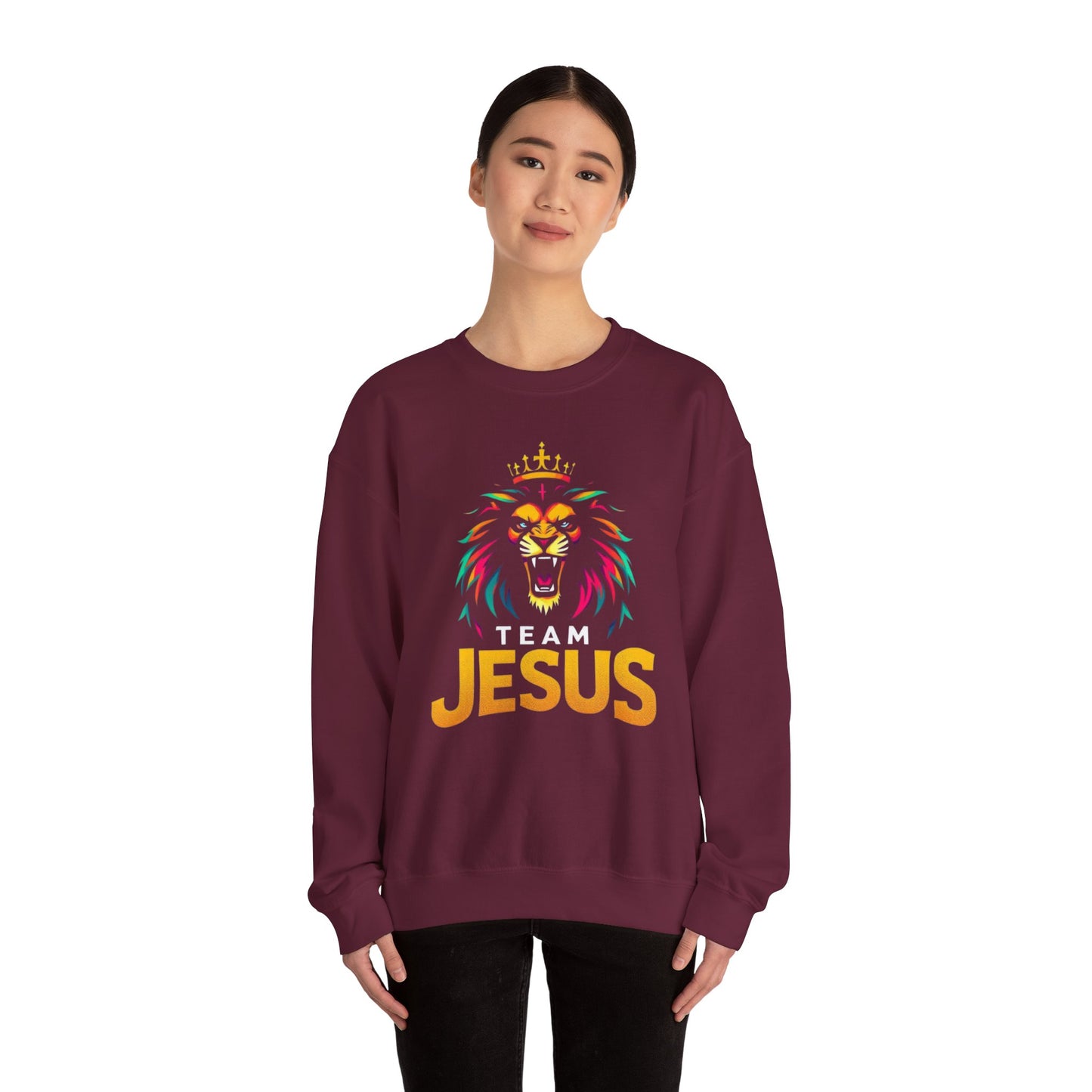 Sweatshirt Lion of Judah Team Jesus Christian Religious Apparel