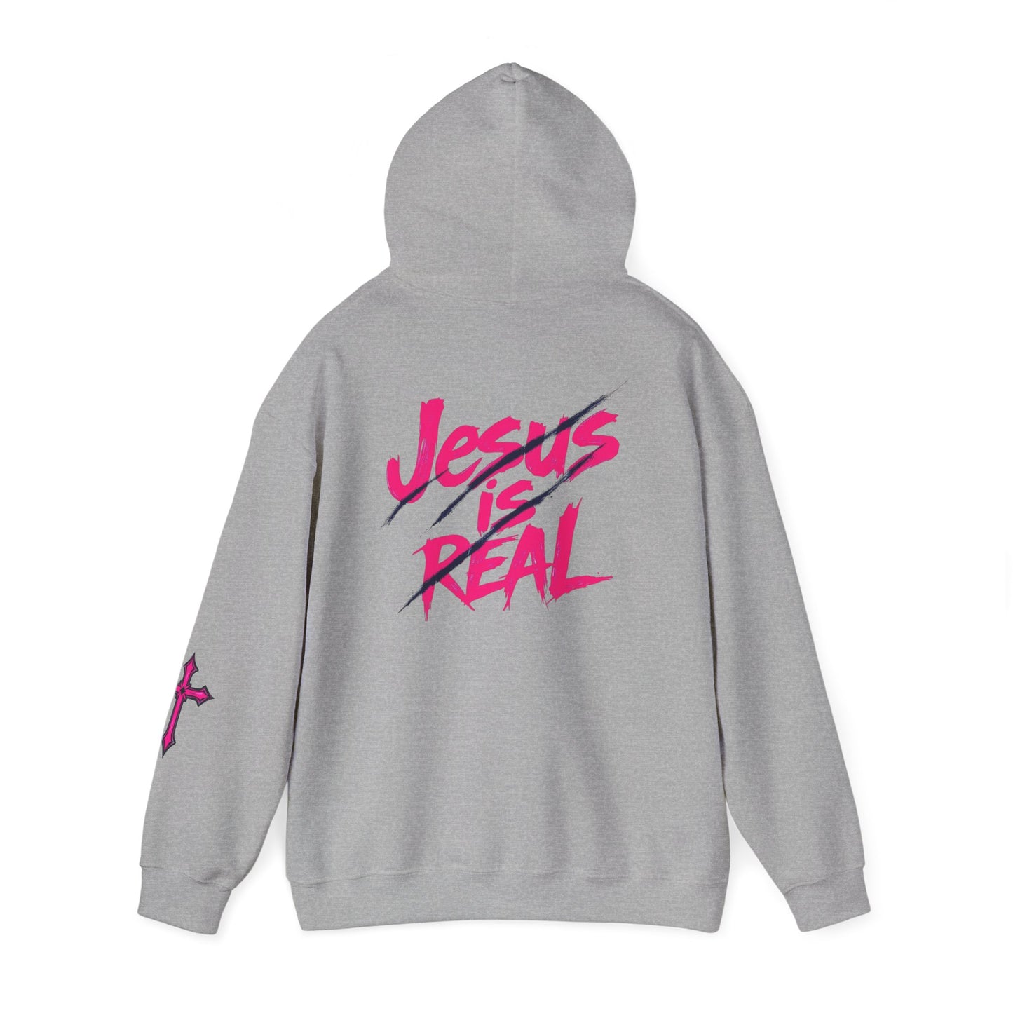 Bold Faith Hooded Sweatshirt with Lion Design, Unisex Hoodie for Spiritual Wear, Christian Gift, Casual Streetwear, Jesus is REAL