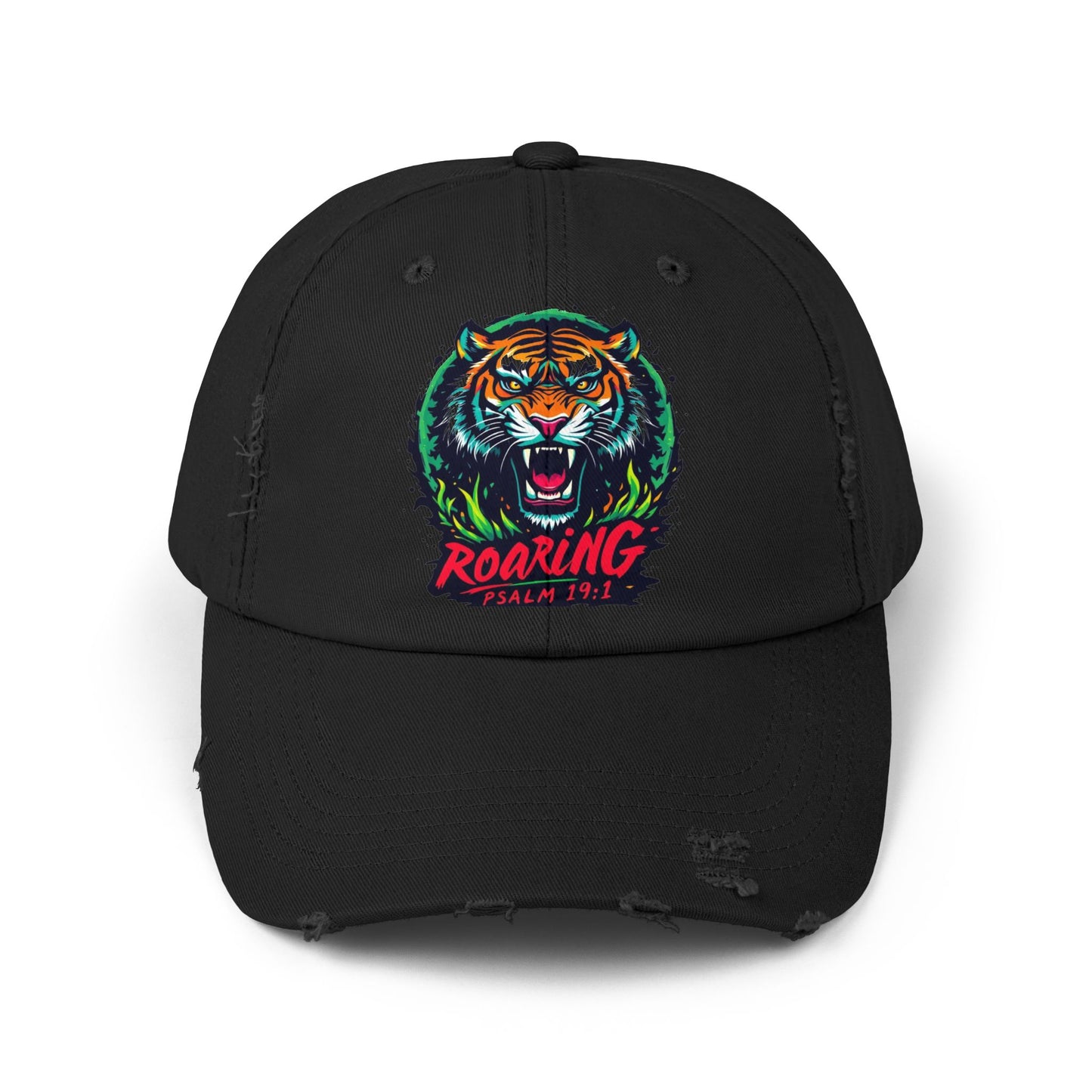 Roaring Tiger Distressed Cap