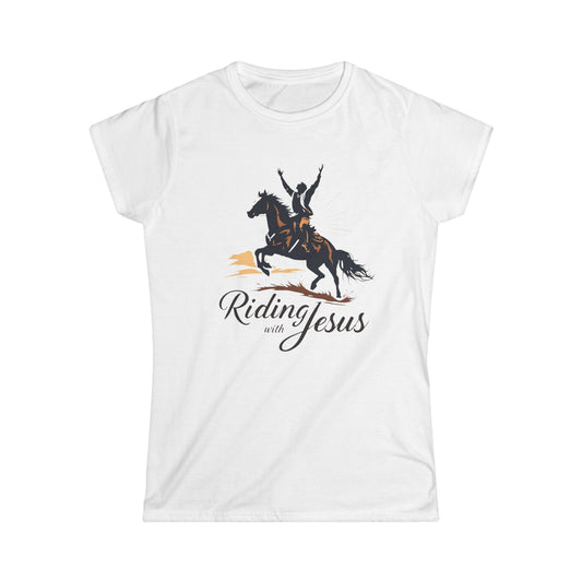 Riding With Jesus Women’s Tee