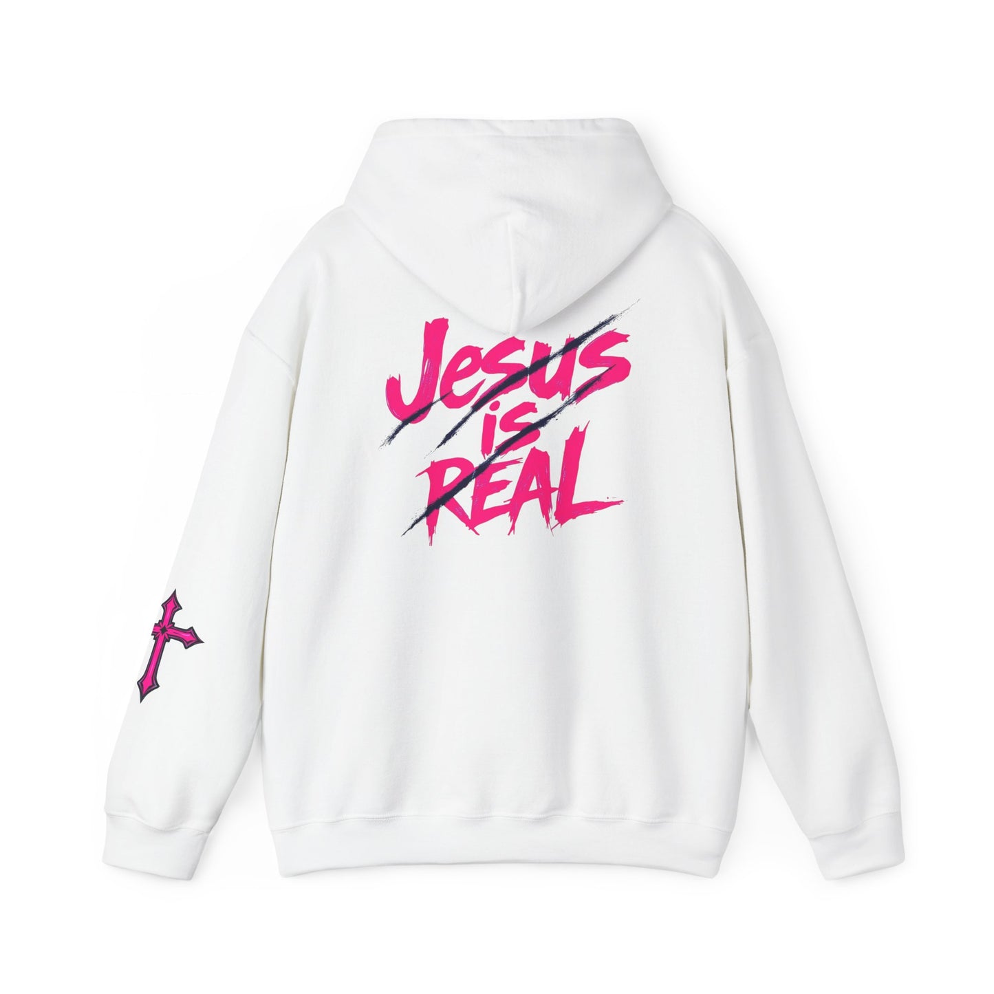 Bold Faith Hooded Sweatshirt with Lion Design, Unisex Hoodie for Spiritual Wear, Christian Gift, Casual Streetwear, Jesus is REAL