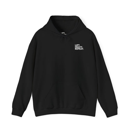 Lift Heavy Repeat Hoodie - Unisex Sweatshirt, Gym Wear, Fitness Apparel, Motivational Clothing, Workout Outfit